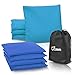 JBM Cornhole Bag (Pack of 8) Weather Resistant Cornhole Bags with Carrying Bag Included (Blue & Navy, 14OZ)