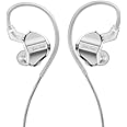 FiiO/JadeAudio JD1 High Performance Dynamic Driver HiFi Bass Stereo in Ear Monitor Headphones Sport Gaming Earbuds with Mic (Silver)
