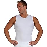 Insta Slim - Made in USA - Mens Compression Sleeveless Crew-Neck Slimming Shapewear Body Shaper with Tummy Control