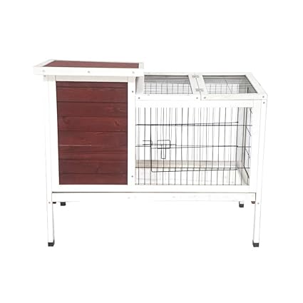 Amazoncom Aleko Dxr066 Fir Wood Chicken Coop Rabbit Hutch With