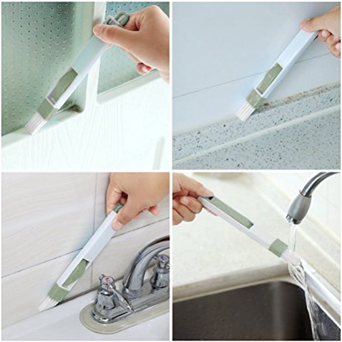 FOCCTS Tile Brushes Grout Cleaner Brush with Nylon Sponge Bristles for Bathroom Kitchen Shower Window Track Groove Gap Joint Deep Cleaning - Thumbnail 4