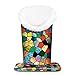 Plush Lined Eyeglasses Holder - Fintie Premium PU Leather Anti-scratch Dustproof Protective Eyeglass Stand Case with Magnetic Base, Stained Glass Mosaic