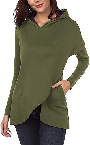 asymmetric hem long sleeve hoodie