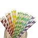100 Pack Colored Striped Paper Straws, Disposable Assorted 7 Colors Rainbow and White Striped Straws for Christmas, Party Table Decoration, Cake Pop Sticks, Wedding, Festival Holidays