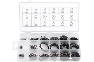 300pcs C-Clip Snap Ring Kit 18 Size 2mm to 32mm Black Alloy Steel Circlip Kit External Retaining Ring Assortment Set