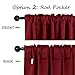 NICETOWN Christmas Burgundy Bedroom Blackout Draperies Panels - (Red Color) 52 inches x 63 inches, 2 Panels Set, Thermal Insulated Blackout Curtains/Drapes for Present