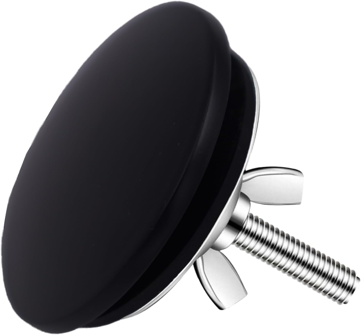 Stainless Steel Kitchen Sink Hole Cover 2 Inch Faucet Hole Cover Kitchen Sink Tap Hole Plate Stopper Cover Blanking Metal Plug(Matte Black)