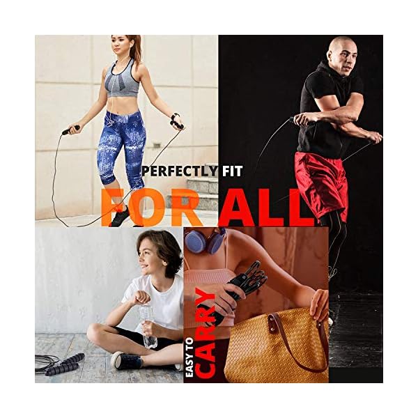 NA-Skipping-Rope-Adult-Jumping-Rope-Adjustable-For-Men-Women-Kids-Jump-Rope-For-Exercise-Fat-burning-Workout-Home-or-Gym-personal-Training-Rope-Pack NA Skipping Rope Adult - Jumping Rope Adjustable For Men Women Kids - Jump Rope For Exercise Fat burning Workout Home or…