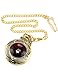 AMPM24 Men's Golden Dragon Dangle Pendant Pocket Quartz Watch + Gift Chain WPK043