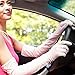 Nappaglo Women's Long Sunscreen Driving Gloves Touchscreen Cotton Outdoor for Summer UV Protection (Pink (Touchscreen))