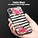 ESR iPhone X Case,Floral Flower Pattern Cover for Girls/Women [Anti Scratch PC Back + Soft Bumper] with Silicone for 5.8