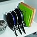 ZESPROKA Kitchen Cabinet Pot and Pan Organizer, Pot Lid Rack, Black