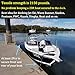 Botepon Boat Bungee Dock Lines, Mooring Lines, Boating Gifts for Men, Boat Accessories, Pontoon Accessories, Perfect for Bass Boat, Jet Ski (4', 5', 6')