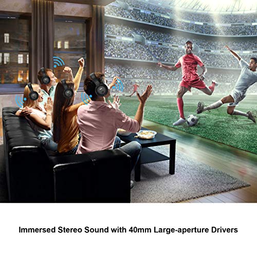 RCA Wireless TV Headphones, Over Ear Headphones for TV Watching, PC Phone MP3 iPod VCD DVD, Headphones for Seniors Hard… - Imagen 4