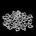 VIDRIO Pack of 80 Heart Circle Charms Pendants Silver Craft Supplies for Jewelry Making Tibetan Accessories for Bracelets Necklace DIY