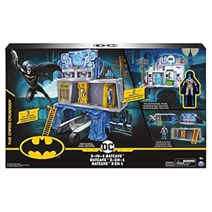 DC Comics BATMAN 3-in-1 Batcave Playset with Exclusive 4-inch BATMAN Action Figure