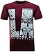 tees geek LA Culture Men's T-Shirt - (Medium) - Burgundy