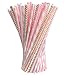 Pack of 200 Paper Straws Party Decoration Striped Drinking Straws for Birthday, Wedding, Christmas, Celebration Parties by Acerich