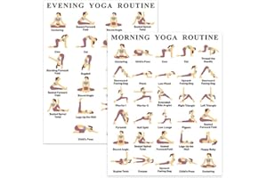 2 Pack Yoga Poster, Chart Yoga Accessories for Women