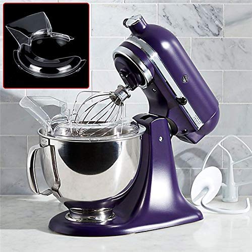 Pouring Shield for KitchenAid 4.5-5QT Mixer Bowl (Only Stainless Steel), Kitchenaid Splatter Guard,KN1PS Clear Safety Pouring Shield, Fits KitchenAid Tilt-Head Stand Mixers, as Kitchen aid Attachments