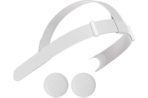 GFTVRCE Original New Head Strap for Meta Oculus Quest 2 VR Headset Replacement Band Part with 1 Pair Rocker Caps