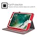 Fintie Case for iPad 6th / 5th Generation (2018 2017 Model, 9.7 Inch), iPad Air 2 / Air 1 (9.7 Inch) - [Corner Protection] Multi-Angle Viewing Stand Cover with Pocket, Red