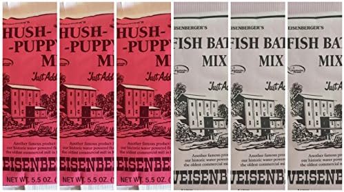 Weisenberger Mills 3 Fish Batter Mix 3 Hushpuppy Mix A Ky Proud Product 5.5 Oz Ea Bundle of 6