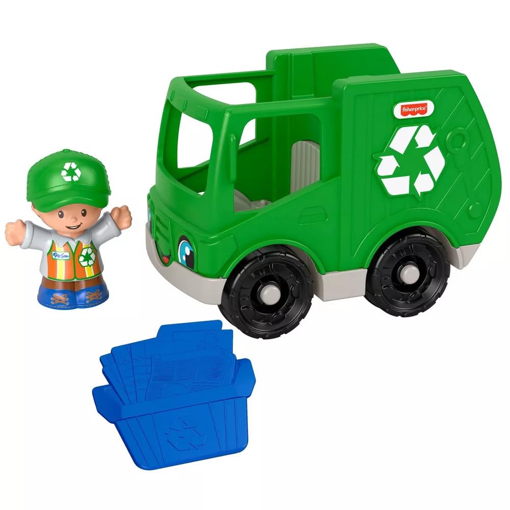 Fisher Price Little People Vehicle and Figure - Recycling Truck