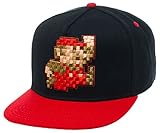 Nintendo - Pixel Mario Black Snapback Hat Size ONE SIZE