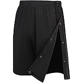 Wataxii Tear Away Shorts for Men Post Surgery Adaptive Clothing Wide Leg Snap Loose Fit Shorts