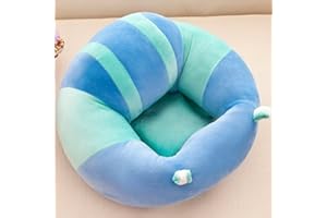 XIAOHONG Baby Support Seat Sofa Plush Soft Animal Shaped Baby Learning to Sit Chair Keep Sitting Posture Comfortable Infant Sitting Chair for 4 Months up Baby (Blue)