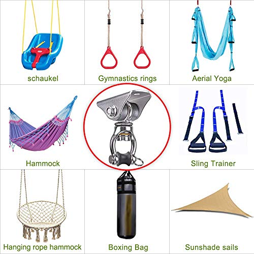 SELEWARE Silent, No Squeaking, Heavy Duty Stainless Steel Swing Hangers