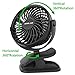 OPOLAR Battery Operated Fan, Clip on and Desk Fan, Portable Fan with 4 Speeds, Rechargeable, 360° Rotation, 2200mAh Battery, Powerful Wind for Baby Stroller,Outdoor Activity, Office