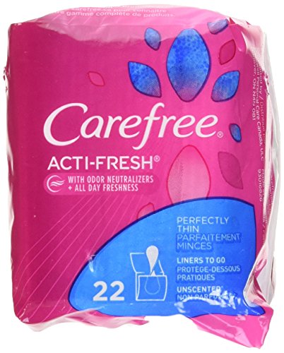 Carefree Acti-Fresh Body Shape To Go Pantiliners Thin Unscented - 22 each