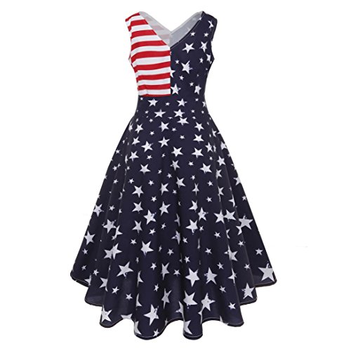 open lace back dress Pageant USA Flag Dress Patriotic Independ Day Gown – MJcostume main image 1