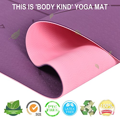 DAWAY Wide Thick TPE Yoga Mat Y8 Eco Friendly Pilates Mats, Nonslip Grip Workout Exercise Mats
