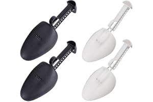 PACKOVE Adjustable Shoe Stretcher for Men 2 Pairs Black and Shoe Shaper Expander for Width and