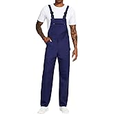 WORK IDEA Men's Bib Overalls Workwear Fashion Lightweight Jumpsuit with Pockets