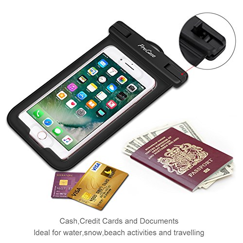 Waterproof Case with Touch ID, ProCase Cellphone Dry Bag Pouch for Apple iPhone 7 / 7 Plus with Fingerprint Recognition, Samsung Galaxy S7, S7 Edge Note HTC LG Sony Nokia Motorola up to 6.0" - 2 pack - Thumbnail 5