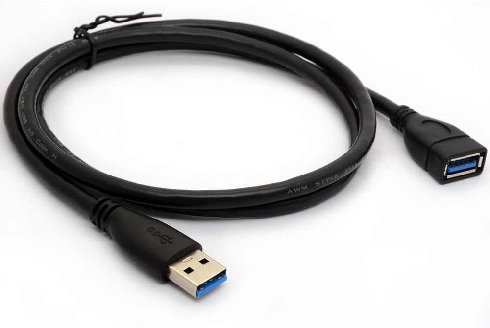 USB 3.0 Cable Extension Code Type A Adapter Male to Female Connector Super Speed 5 Gbps Data Sygn Lead (1Meter)