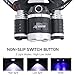 BORUIT RJ-3000 Rechargeabe LED Headlamp 5000 Lumens with Black Light, 3 Modes Super Bright USB Head Lamp IPX4 Waterproof Headlight for Adults USB Outdoor Fishing Camping