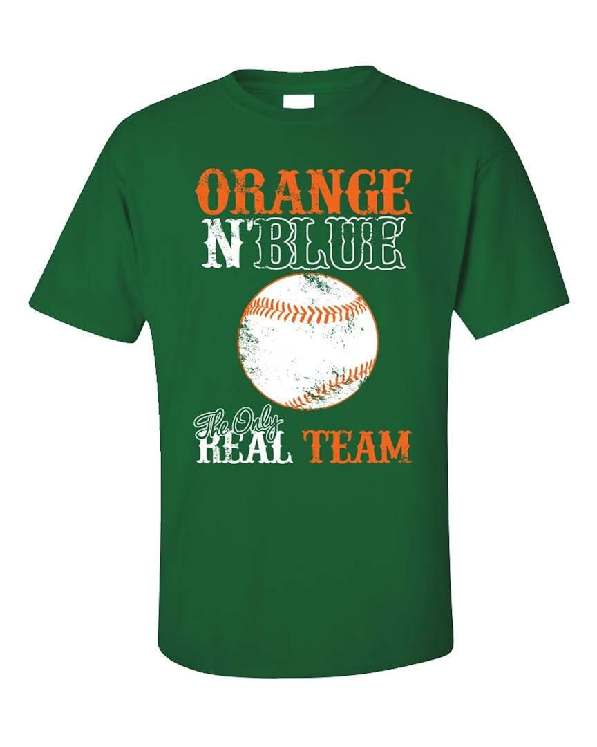 Orange And Blue The Only Real Team Baseball Unisex T Shirt 4893