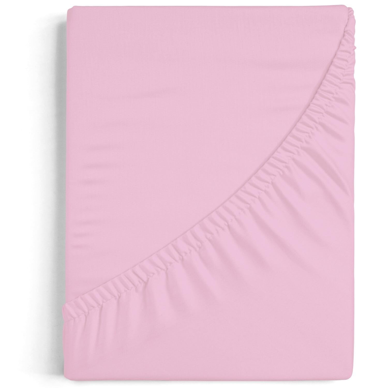 Burrito Blanco | Fitted Sheets 200 x 190/200 cm | 200 cm Bed (+ Measurements Available) | 100% Cotton Fabric | Pink A8 Design — image 1
