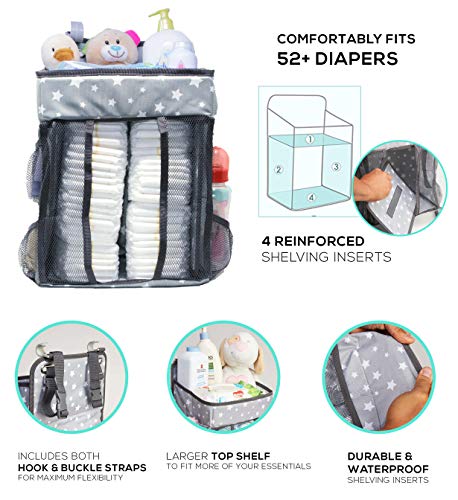 image for XdeModa Hanging Diaper Caddy | Nursery Organizer & Baby Organization S