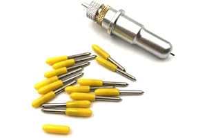 WOLOVO 15pcs 30 Degree Vinyl Cutting Plotter Blades for Roland Machine+ Roland Blade Holder …