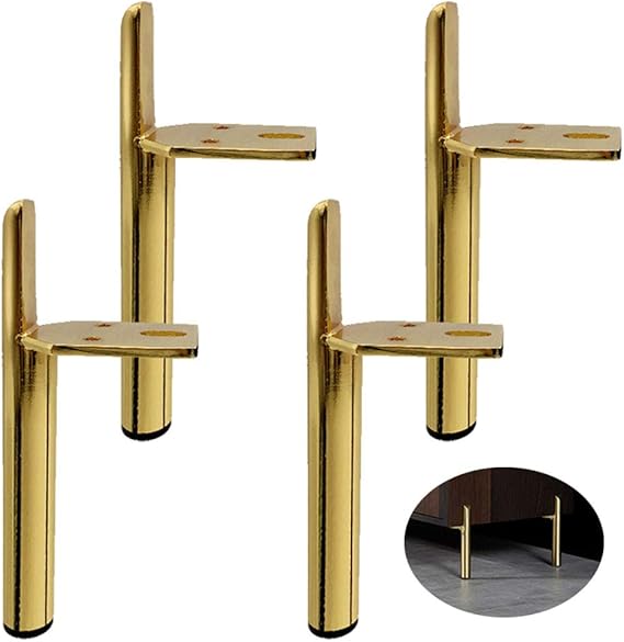 Metall Möbelfuß Tischfüße, 4× Eisenbein-Couchtischfüß,TV-Schrankfüße