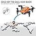 Foldable Mini Drone, H815 Remote Control Quadcopter RC Drone with LED Night Light 6-Axis Gyro Helicopter, One Key Return Flying UFO RTF (Orange)