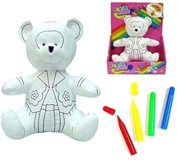 Paintable Draw On Color And Wash Cute Teddy Bear Stuffed Washable