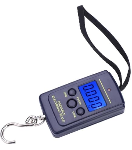 Fish Scales Digital Weight, Hanging Weight Scales, Portable Plastic Electric Balance Digital Fishing Postal Hanging Hook Scale Load 40kg with LCD Display for Fishing Retails Delivery : Sports & Outdoors