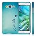 kwmobile TPU SILICONE CASE for Samsung Galaxy A5 (2015) Design Smile blue turquoise - Stylish designer case made of premium soft TPU